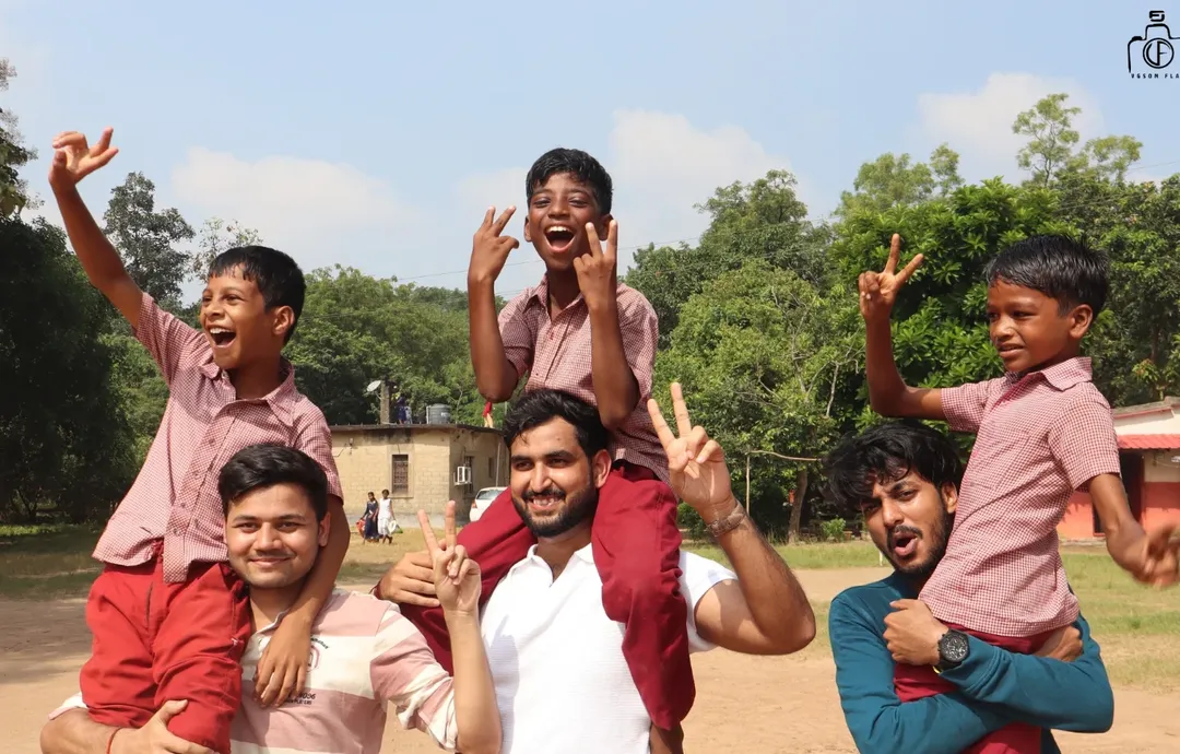 Volunteers Playing with Kids